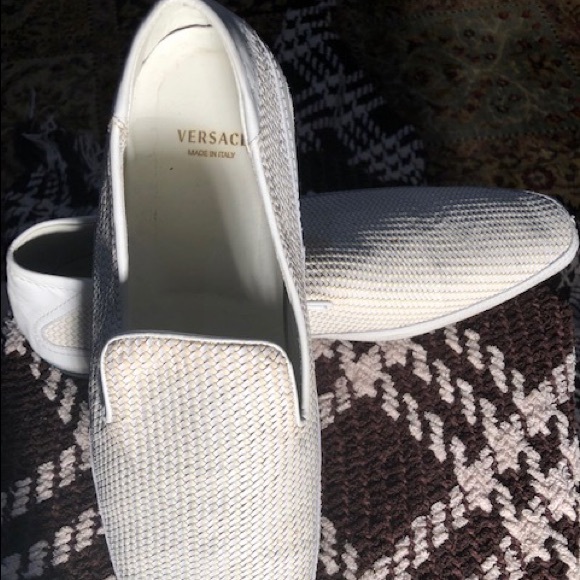 Versace Other - Men’s Versace leather white slip on
